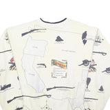 ART UNLIMITED Mens White Civil War Map Printed Crew Neck 2XL Sweatshirt