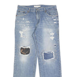 URBAN TRENDY JEANS Mens Jeans Blue Relaxed Straight Denim Light W34 L34