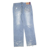 URBAN TRENDY JEANS Mens Jeans Blue Relaxed Straight Denim Light W34 L34