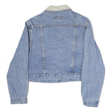 UNION BAY Womens Blue Cotton Denim Jacket M Button Plain Classic Casual