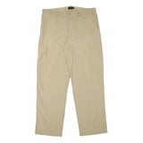 LIBERTY Mens Regular Beige Cargo Trousers W39 L34 Polyester Blend Zip Comfort