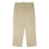 LIBERTY Mens Regular Beige Cargo Trousers W39 L34 Polyester Blend Zip Comfort