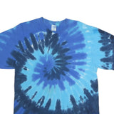 PORT & COMPANY Mens Blue & Navy Tie Dye T-Shirt L Short Sleeve Crew Neck Casual