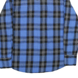 WRANGLER Mens Blue & Black Check Shirt M Classic Cotton Western Style Long