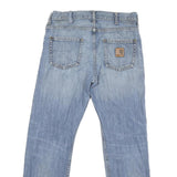 CARHARTT Mens Jeans Blue Regular Straight Denim Light W32 L28 Workwear Casual