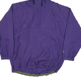 Womens Purple Hooded Jacket L Polyester Blend Zip Outdoor Casual