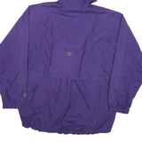 Womens Purple Hooded Jacket L Polyester Blend Zip Outdoor Casual