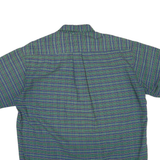 TOMMY HILFIGER Mens Green & Blue Check Shirt L Casual Cotton Blend Button Down
