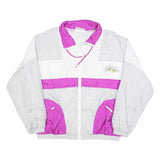 EQUIPE Womens Grey & Purple Colourblock Jacket L Polyester Blend Zip