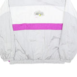 EQUIPE Womens Grey & Purple Colourblock Jacket L Polyester Blend Zip