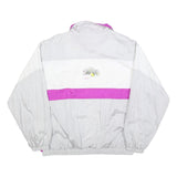 EQUIPE Womens Grey & Purple Colourblock Jacket L Polyester Blend Zip