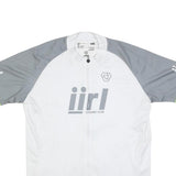 VERGE SPORT Mens White & Grey Cycling Club Graphic T-Shirt 2XL Short Sleeve Zip