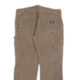 DICKIES Mens Cotton Blend Beige Relaxed Straight Trousers W38 L30 Workwear