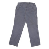 CARHARTT Mens Cotton Blend Blue Loose Straight Trousers W30 L28 Workwear Casual