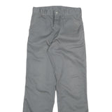 CARHARTT Mens Cotton Blend Grey Regular Straight Trousers W26 L29 Workwear Zip
