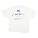 HANES Womens White America Cup 1995 Graphic T-Shirt XL Short Sleeve
