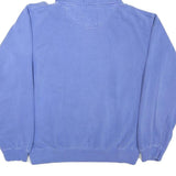 AUSTINS Mens Blue Pullover Hoodie S The Rivah Oysters Print ¼ Zip Cotton Blend