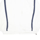 REEBOK Mens White & Navy Track Jacket L Polyester Blend Zip Retro Sportswear