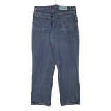 TRACK Mens Regular Blue Jeans Denim W34 L31 Cotton Blend Zip Casual Classic Fit