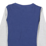 CHAMPION REVERSE WEAVE Mens Grey & Blue Logo Crew Neck S Sweatshirt