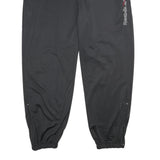 REEBOK Mens Joggers Black XL W44 L32 Polyester Slim Tapered Drawstring Training