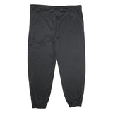 REEBOK Mens Joggers Black XL W44 L32 Polyester Slim Tapered Drawstring Training
