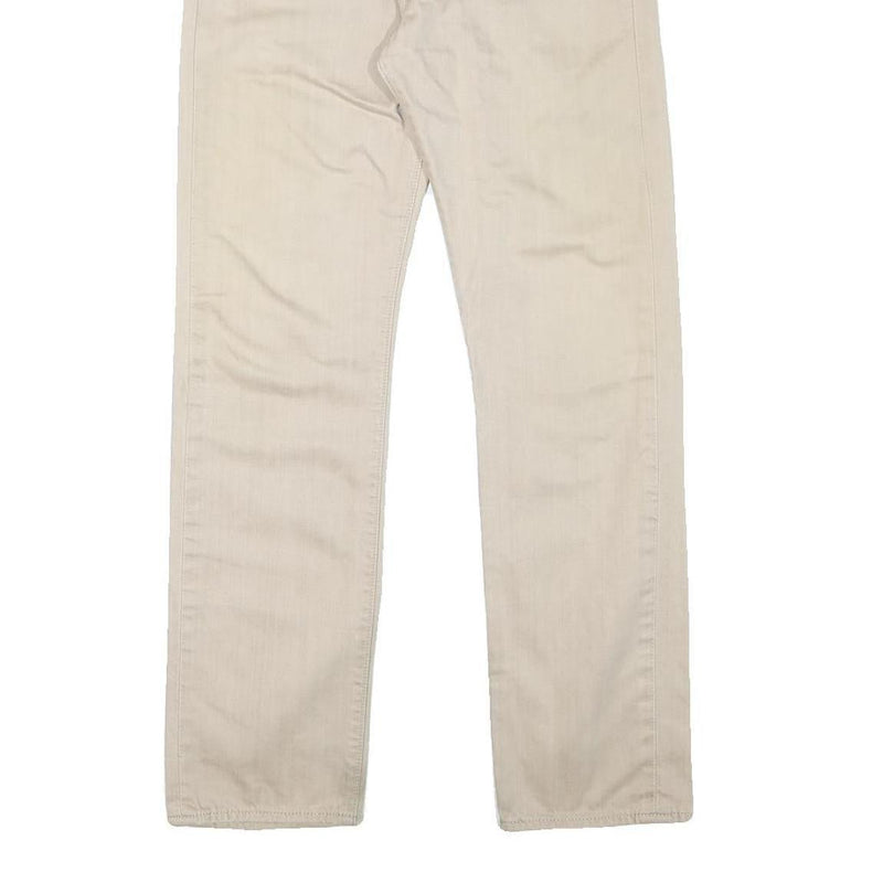 LEVI'S Mens Cotton Blend Beige Regular Fit Straight Leg Trousers W30 L30 Casual