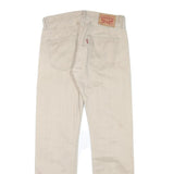 LEVI'S Mens Cotton Blend Beige Regular Fit Straight Leg Trousers W30 L30 Casual