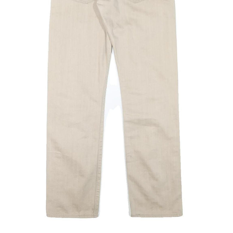 LEVI'S Mens Cotton Blend Beige Regular Fit Straight Leg Trousers W30 L30 Casual