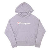 CHAMPION Womens Lilac Hoodie L Cotton Blend Pullover Drawstring Hood Sweatshirt