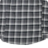 WEATHERPROOF Mens Black & Grey Checked Shirt 2XL Cotton Blend Button Down Long