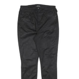 TRUE RELIGION Womens Slim Black Cotton Blend Zip Skinny Trousers W29 L28 Stylish