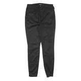 TRUE RELIGION Womens Slim Black Cotton Blend Zip Skinny Trousers W29 L28 Stylish