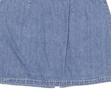 EXTRA Womens Blue Denim Mini Skirt Cotton Blend Zip Pockets Size S Casual