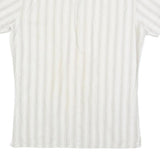 LEE Mens White Patterned Short Sleeve Shirt M Button Front Casual Summer