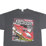 PORT AND COMPANY Mens Grey Jackson 100 Graphic T-Shirt 2XL Short Sleeve Crew