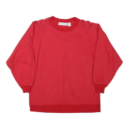 GLORIA VANDERBILT Womens Red Crew Neck M Casual Cotton Blend Sweatshirt