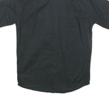 WRANGLER Mens Black & Grey Cotton Blend Short Sleeve Shirt S Casual Lightweight