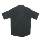 WRANGLER Mens Black & Grey Cotton Blend Short Sleeve Shirt S Casual Lightweight