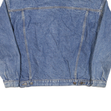 CLUB MONACO Womens Blue Denim Jacket L Cotton Blend Button Closure Classic Fit