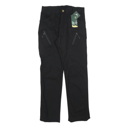 HUNTING WILD GOOSE Womens Cotton Blend Black Slim Tapered Trousers W28 L29