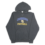 RUSSELL ATHLETIC Mens Grey Chargers Football Hoodie M Cotton Casual Pullover