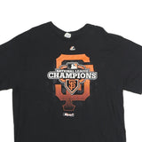 DELTA Mens Black San Francisco National League Champions Graphic T-Shirt M Short