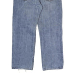 Mens Regular Fit Light Blue Denim Cotton Jeans W38 L39 Classic Zip Closure