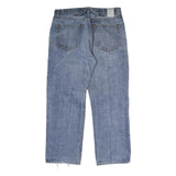 Mens Regular Fit Light Blue Denim Cotton Jeans W38 L39 Classic Zip Closure