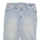 M K JEANS Womens Denim Blue Casual Cotton Blend Shorts XL W32 Embroidered