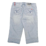 M K JEANS Womens Denim Blue Casual Cotton Blend Shorts XL W32 Embroidered