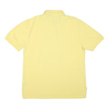 TOMMY HILFIGER Mens Yellow Short Sleeve Plain Polo Shirt XL Cotton Blend Classic