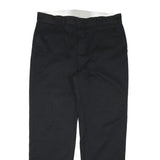 DICKIES Mens Black Cotton Blend Regular Fit Straight Leg Trousers W38 L32