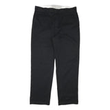DICKIES Mens Black Cotton Blend Regular Fit Straight Leg Trousers W38 L32